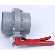 Затвор дисковый поворотный с червячной передачей, ПВХ / ПВХ, фланцевый, 110-200 мм